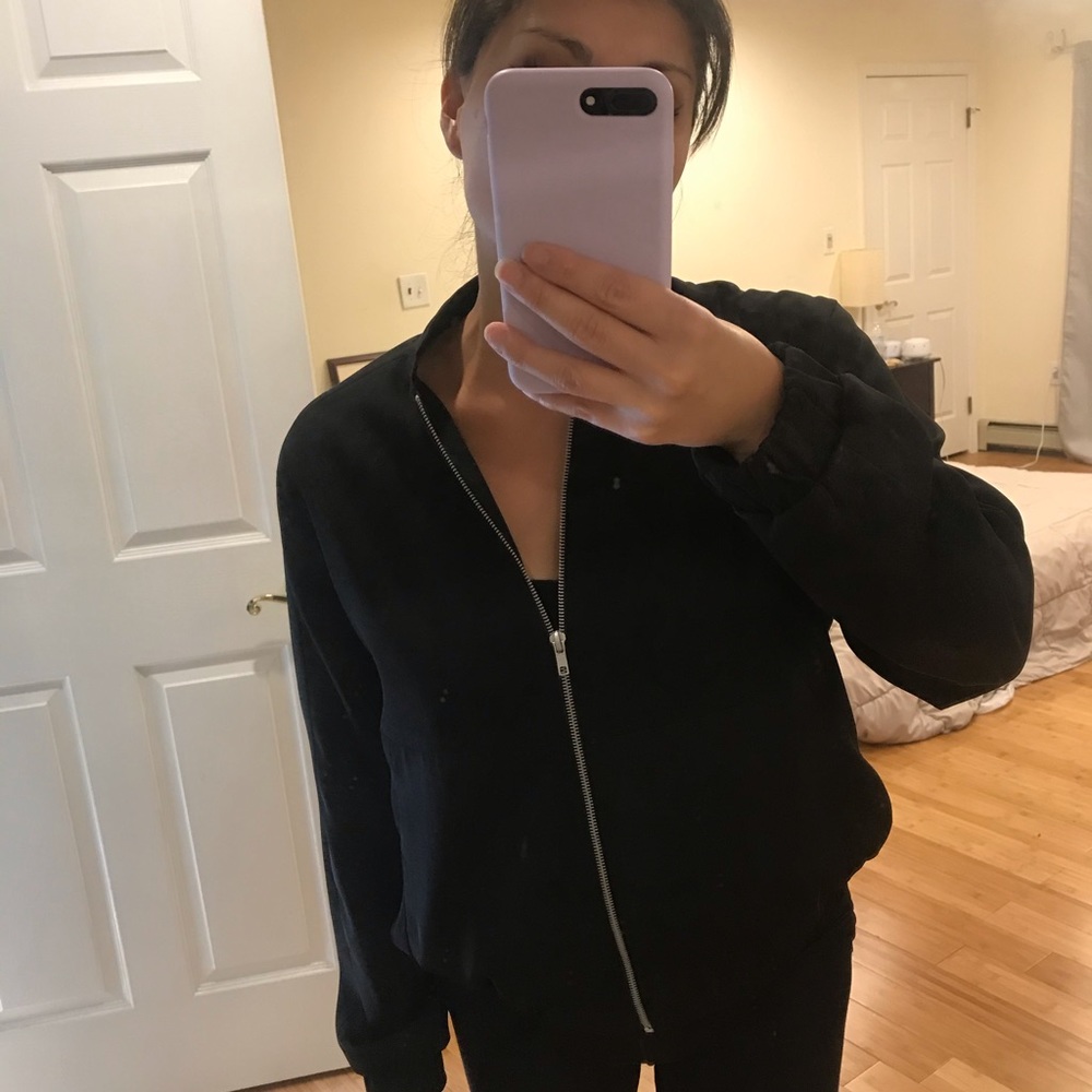 Lord & Taylor black bomber jacket